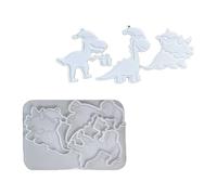 Lodoot Pendentifs dinosaures Décoration de Noël Fait à la main Ciment Gypse Moule en silicone Décoration Artisanat Projet pour Maison de Vacances Dec