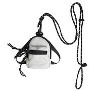 Lodoot Petit sac à bandoulière avec mousqueton pour homme et femme - Pour randonnée, marche, cyclisme, voyage, portefeuille, poche pour téléphone et porte-clés, gris, Taille unique