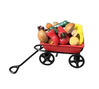 Lodoot Petit wagons de ferme avec roues à l'échelle 1/12 pour maison de poupée, décoration de scène de campagne