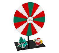 Lodoot Plateau de jeu en acrylique avec roue rotative de Noël avec support amovible et marqueur effaçable à sec pour les activités de fête Faites tourner l'arc-en-ciel pour gagner le jeu de roulette