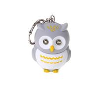 Lodoot Porte-clés amusant avec lumière LED 3D en forme de chouette pour chaîne