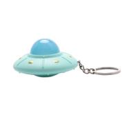 Lodoot Porte-clés avec lumière LED - Soucoupe volante - Porte-clés créatif - Modèle de vaisseau spatial - Bijoux pour enfants et adultes - Pendentif soucoupe volante OVNI