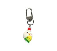 Lodoot Porte-clés de Noël portable avec pendentif de sac de dessin animé pour enfants, Tête de bonhomme de neige, taille unique