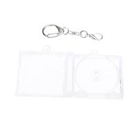 Lodoot Porte-clés en acrylique avec pendentif en forme de disque vierge - Convient pour porte-clés - Sac à dos - Chaîne à clip - Porte-clés en acrylique - Support pour ventilateur - Mini CD fait