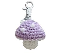 Lodoot Porte-clés en forme de champignon de dessin animé pour couple de voiture, sac à dos, décoration de sac à dos, porte-clés tricoté à la main, b, taille unique