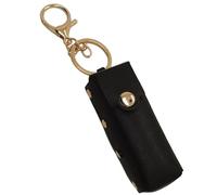 Lodoot Porte-clés rouge à lèvres en cuir pour femme - Étui portable pour sac à dos de voyage - Porte-clés