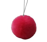 Lodoot Porte-clés tendance avec sangle de téléphone coloré, chaîne polyvalente, pendentif en fourrure, décoration élégante pour femmes et hommes, porte-clés tendance, rouge pastèque, taille unique