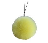 Lodoot Porte-clés tendance avec sangle de téléphone coloré, chaîne polyvalente, pendentif en fourrure, décoration élégante pour femmes et hommes, porte-clés tendance, jaune, taille unique
