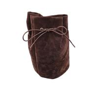 Lodoot Sac à cordon de serrage médiéval en daim - Pochette vintage pour pièces de monnaie - Sac à dés - Fournitures de cosplay - Porte-monnaie médiéval, café, Taille unique