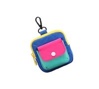 Lodoot Sac à main compact moderne aux couleurs contrastées en polyester léger pour pièces de monnaie, clés, accessoires, organisateur de voyage compact