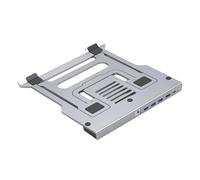 Lodoot Support pour ordinateur portable 6 en 1 avec concentrateurs multiports et hauteur réglable pour améliorer le refroidissement et la connectivité