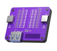 Lodoot Testeur de circuit de type C à deux têtes facile à transporter pour réparation de smartphone et analyse d'appareils électroniques avec indicateurs LED