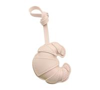 Lodoot Unique BakeryInspired Porte-clés en cuir avec breloque croissants décoratifs pour voiture, maison, accessoire de sac tendance, beige, taille unique