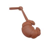 Lodoot Unique BakeryInspired Porte-clés en cuir avec breloque croissants décoratifs pour voiture, maison, accessoire de sac tendance, café, taille unique