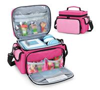 LoDrid Étui Compatible avec Toniebox 2/1, Sac Portable pour Lecteur Audio Starter Set avec Poignée et Bandoulière, Organisateur d'Accessoires, Rose Rouge, Sac Seul (Conception brevetée)