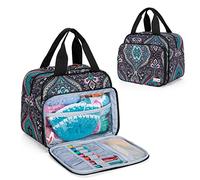 LoDrid Petit Sac à Tricoter, Sac de Rangement Portable pour Kit de Crochet, Crochet Sac, Organisateur de Fourre-Tout à Tricoter au Crochet pour Set de Tricot, avec 2 œillets, Totem, Sac Uniquement