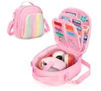 LoDrid Sac Compatible avec Yoto Mini édition 2024, Rose (Sac Seul) | Étui de transport portable pour lecteur audio, casque et accessoires, porte-cartes pouvant contenir jusqu'à 30 cartes