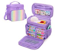 LoDrid Sac de rangement compatible avec Little Tikes Story Dream Machine Books, étui de transport avec poignée et bandoulière pour livre d'histoires, personnage, violet, sac uniquement