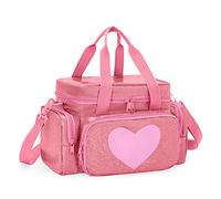 LoDrid Sac de Transport Compatible avec Tonie, Sac de Rangement pour Lecteur Audio et Accessoires avec poignée et bandoulière, Rose, Sac Uniquement (Conception brevetée)