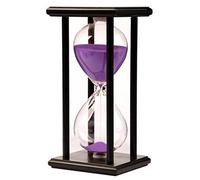 Lodunsyr 30 Minutes Sablier Minuteur Horloge de Minuterie de Sable 30 Minutes Cadre en Bois Sandglass Timer Accueil Décoration Bureau Ornement Minuterie de Cuisine Hourglass Timer Violet