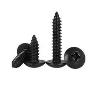 LOEASE 20/50/100 pièces M3 M4 M5 M6 vis à tête bombée Phillips en Acier Noir (tête de Champignon à Empreinte cruciforme) vis autotaraudeuses (Size : M4*25-100pcs)