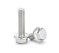 LOEASE 50 pcs/lot tête hexagonale en Acier Inoxydable avec Bride dentelée vis à tête hexagonale Boulon à tête M5 M6 M8 M10 M12 (Color : 20mm x50pcs, Size : M5)