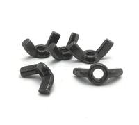 LOEASE Écrous à Oreilles Écrou Papillon en Acier au Carbone Noir, 10 pièces, M3 M4 M5 M6 M8 M10 M12, serrer à la Main (Color : Black, Size : M8)