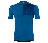 Loeffler Skys Block Mid Half Zip Short Sleeve Jersey Bleu 52 Homme Marin