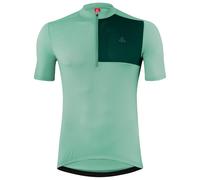 Loeffler Skys Block Mid Half Zip Short Sleeve Jersey Vert 54 Homme Cottage