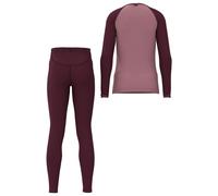 Löffler - Kid's Set Long CB Transtex Merino - Sous-vêtement mérinos - 152 - aubergine