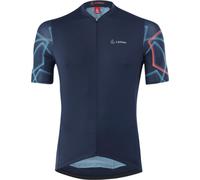 Löffler Maillot de cyclisme manches courtes M FZ Penta bleu foncé-bleu