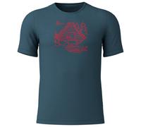 Löffler - Printshirt Cottage Merino-Tencel - Haut en mérinos - 48 - dark petrol