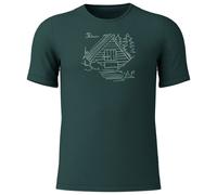 Löffler - Printshirt Cottage Merino-Tencel - Haut en mérinos - 52 - forest