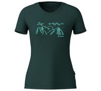 Löffler - Women's Printshirt Sunset Merino-Tencel - Haut en mérinos - 44 - forest