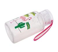 LOEFLIFA 1 Pièce Bouteille Eau Silicone pour Garçon Fille avec Motifs de Flamant Récipient Eau Créatif et Étanche Portable et pour Utilisation Quotidienne