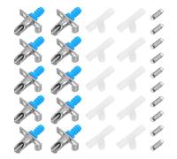 LOEFLIFA 10 Ensembles Abreuvoir Métal Lapin Automatique avec Becs à Double Ressort et Raccord Trois Voies Distributeur Eau pour Animaux de Ferme et Compagnie