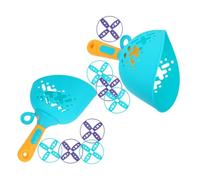 LOEFLIFA 2 Ensembles Extérieur Disque Volant avec Lanceur à Corde Jeux Interactifs pour Garçon Fille Matériau Léger et Sécurisé pour Jeux Plein Air et Développement Social