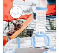 LOEFLIFA 2 Ensembles Kit DIY Tunnels pour Hamster Tube Transparent Accessoires Extérieurs pour Cage Expansion et Sécurisée Couleurs Rose et Bleu Jeu Aventure pour Rongeurs