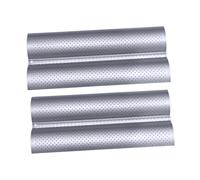 LOEFLIFA 2 pièces Moule à Antiadhésif Acier Slots Plaque Pâtisserie Ondulée pour Baguettes Four Maison Petit Format Argent