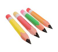 LOEFLIFA 4 Pièces Lot de Crayons Gonflables Décoratifs Accessoires Colorés pour Décoration de Classe Animation Rentrée Scolaire Facile à Gonfler Usage Polyvalent