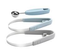 LOEFLIFA 4 pièces Set de Cuillères Acier Inoxydable pour Fruits Multi-usage Outils de Creusage et Sculpture Adaptées à Pastèque Melon Avocat pour Cuisine et Restauration