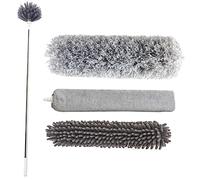 LOEFLIFA Baguette de Dépoussiérage Multifonction Microfibre Manche Extensible pour Plafond Meubles et Voiture Brosse Réutilisable sans Rayure pour Zones Difficiles Daccès