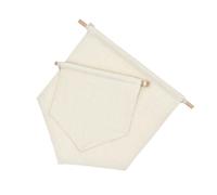 LOEFLIFA Bannière Murale Beige 2 Pièces S M pour Exposition Broches et Badges, Décoration Murale Chambre Garçon et Filles, Toile Compatible Fanions et Épingles, Support Créatif DIY