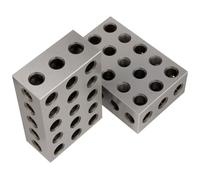 LOEFLIFA Blocs Parallèles D’étau en Acier Rectifié 23 Trous 1-2-3 Pouces, Blocs de Précision pour Fraisage et Perçage, Cales de Calibrage Dimensionnel Industrielles