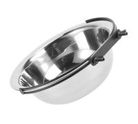 LOEFLIFA Bol Suspendu Acier Inoxydable pour Chien et Chat Résistant à Usure Anti-débordement et Facile à Nettoyer Bol Robuste avec Support pour Cage Animaux