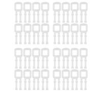 LOEFLIFA Boucles de Cerclage Manuelles Transparentes 100 Pièces Poignée Chevron Blanc Cassé pour Emballage et Expédition Sécurisée Compatibles Feuillards PE/PP 60 MM