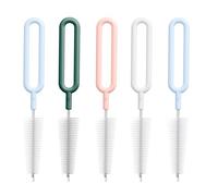 LOEFLIFA Brosse à Bouteille en Nylon Petite Taille Lot de 5 Set de Pièces pour Nettoyage des Biberons, Embout Tétine, Accessoires de Nettoyage Bébé, Alimentation Couleur Aléatoire