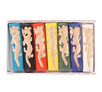LOEFLIFA Dessin à l'encre de Chine Bâtonnet d'encre traditionnel chinois 7Pcs Ensemble 7 couleurs pour calligraphie et peinture, encre, motif dragon, usage dessin et étudiant