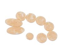 LOEFLIFA Ensemble 9 Pièces Boutons de e Saxophone Ténor Alto Soprano, Boutons en Coquille, Accessoires Légers et Brillants, Jaune Clair, Adaptés pour Instruments à Vent et Bois,