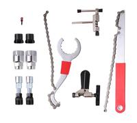 LOEFLIFA Kit D'outils de Réparation pour Vélo 10 Pièces en Acier Carbone Extracteur de Manivelle et Démonte Roue pour Entretien et Démontage de Chaîne